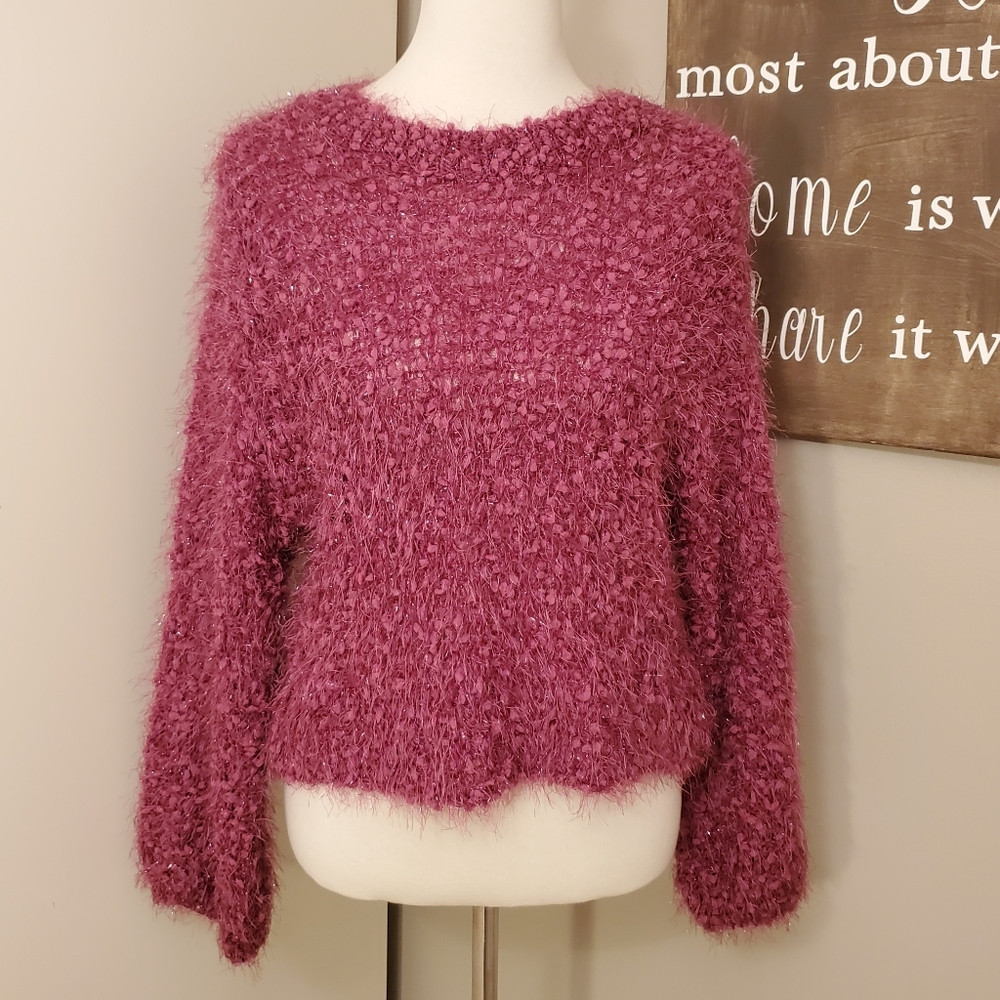 Adora Fuzzy Eyelash Sweater NWT - Picture 3 of 11